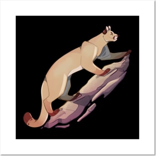 Mountain Lion Climbing Posters and Art